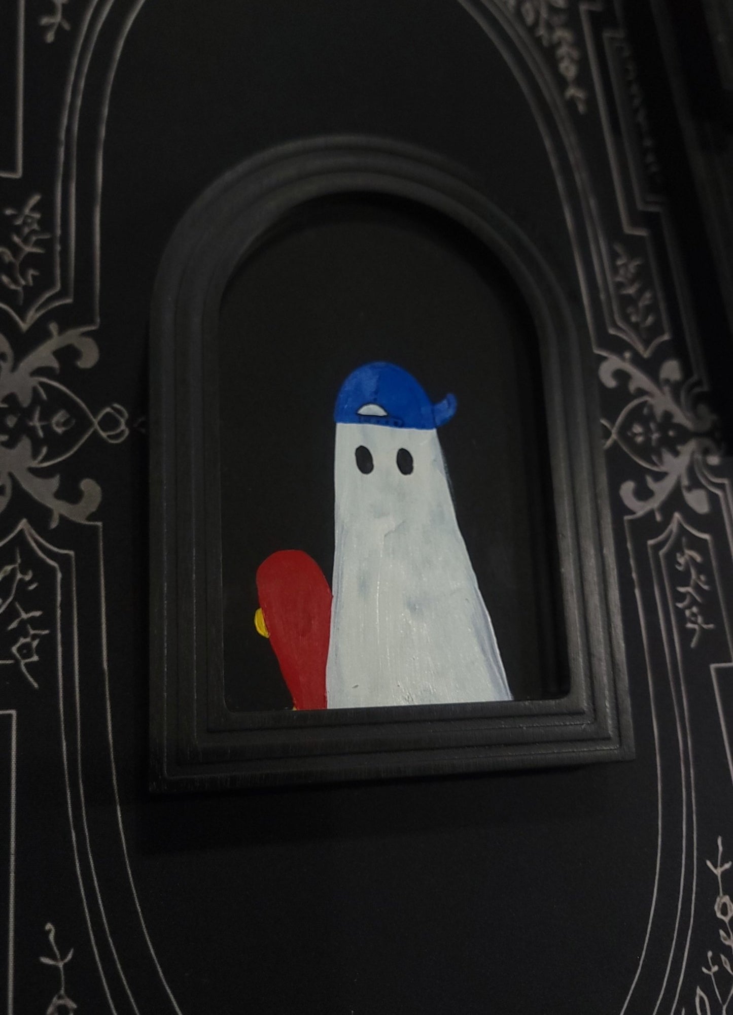 Handmade Mini Ghost paintings by HKR Original Artwork - Gothic & Alternative Gift - Haunted