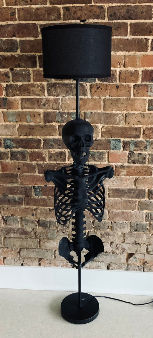 Handmade Skeleton floor lamp Home Decor - Gothic & Alternative Gift - Haunted