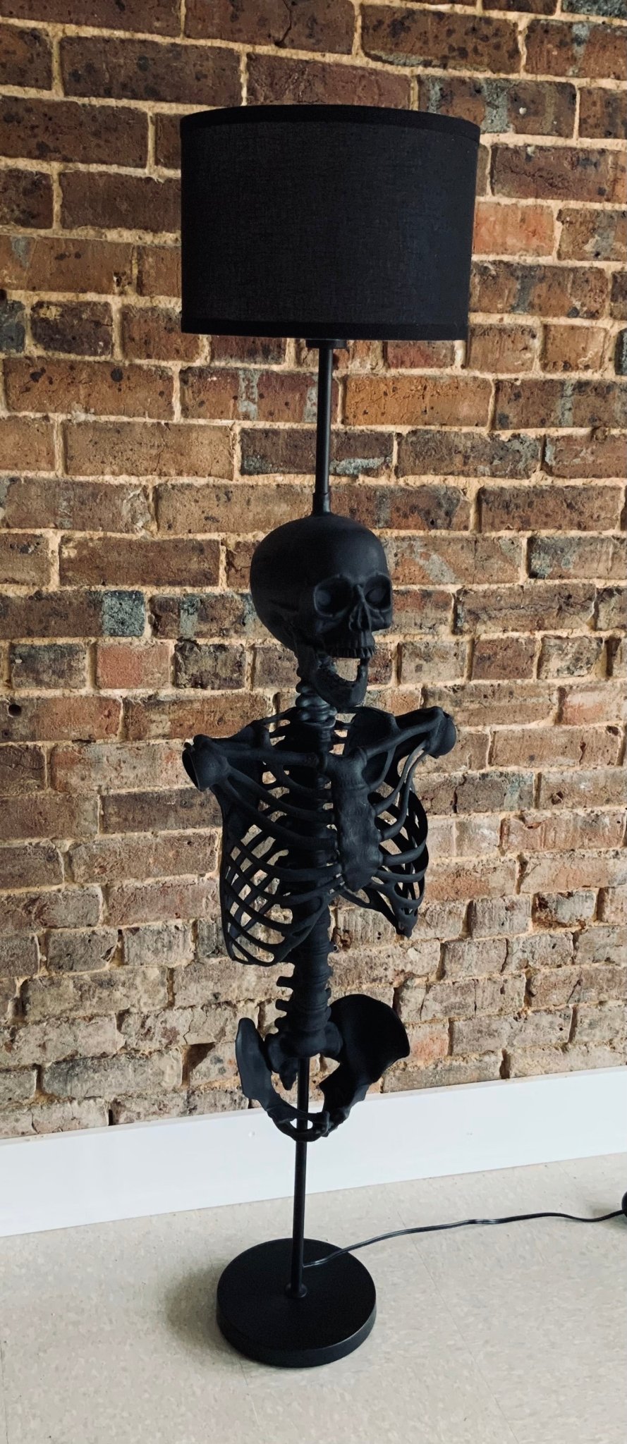 Handmade Skeleton floor lamp Home Decor - Gothic & Alternative Gift - Haunted