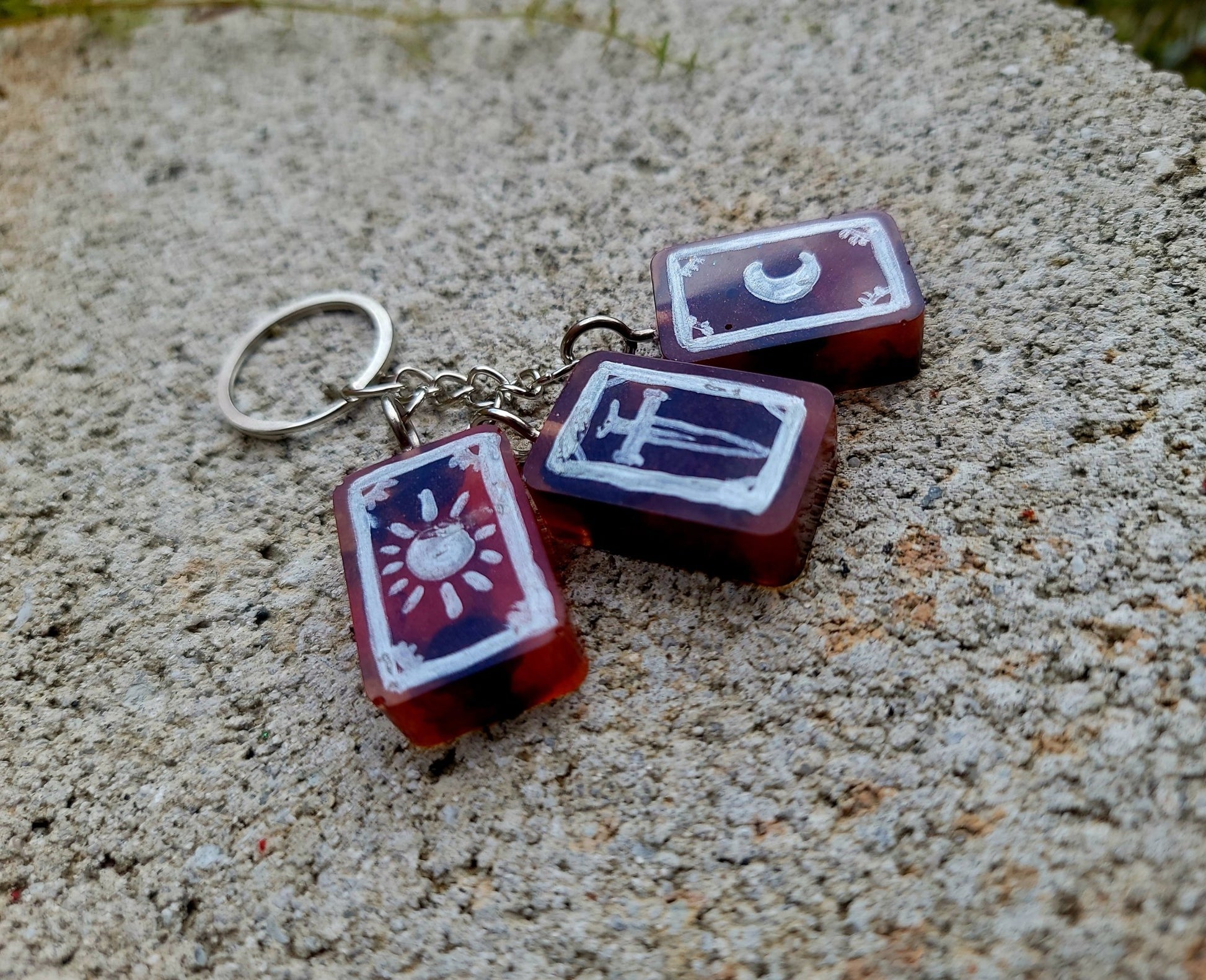 Handmade Tarot Keychain - Gothic & Alternative Gift - Haunted