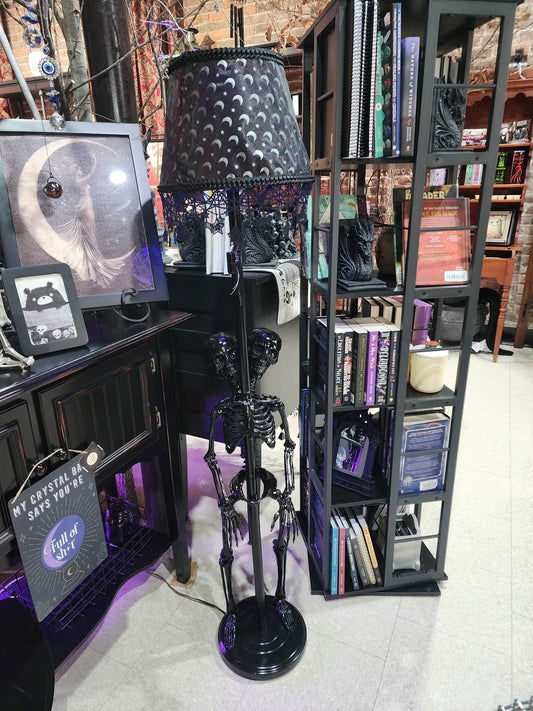 Handmade Two Headed Skeleton Floor Lamp Home Decor - Gothic & Alternative Gift - Haunted