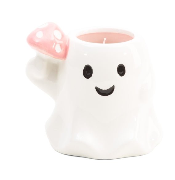 Happy Ghost with Mushroom Candle Candles - Gothic & Alternative Gift - Haunted