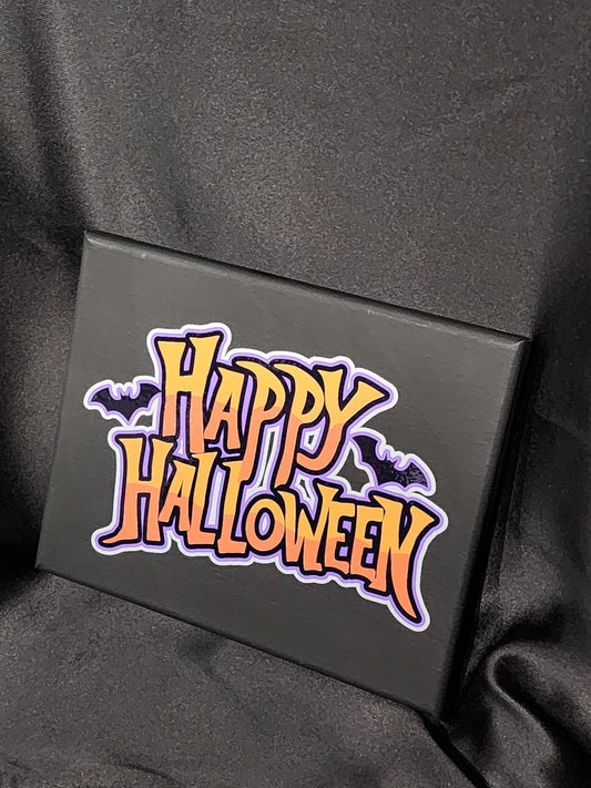 Happy Halloween Plague Stretched Canvas Wall Hanging - Gothic & Alternative Gift - Haunted