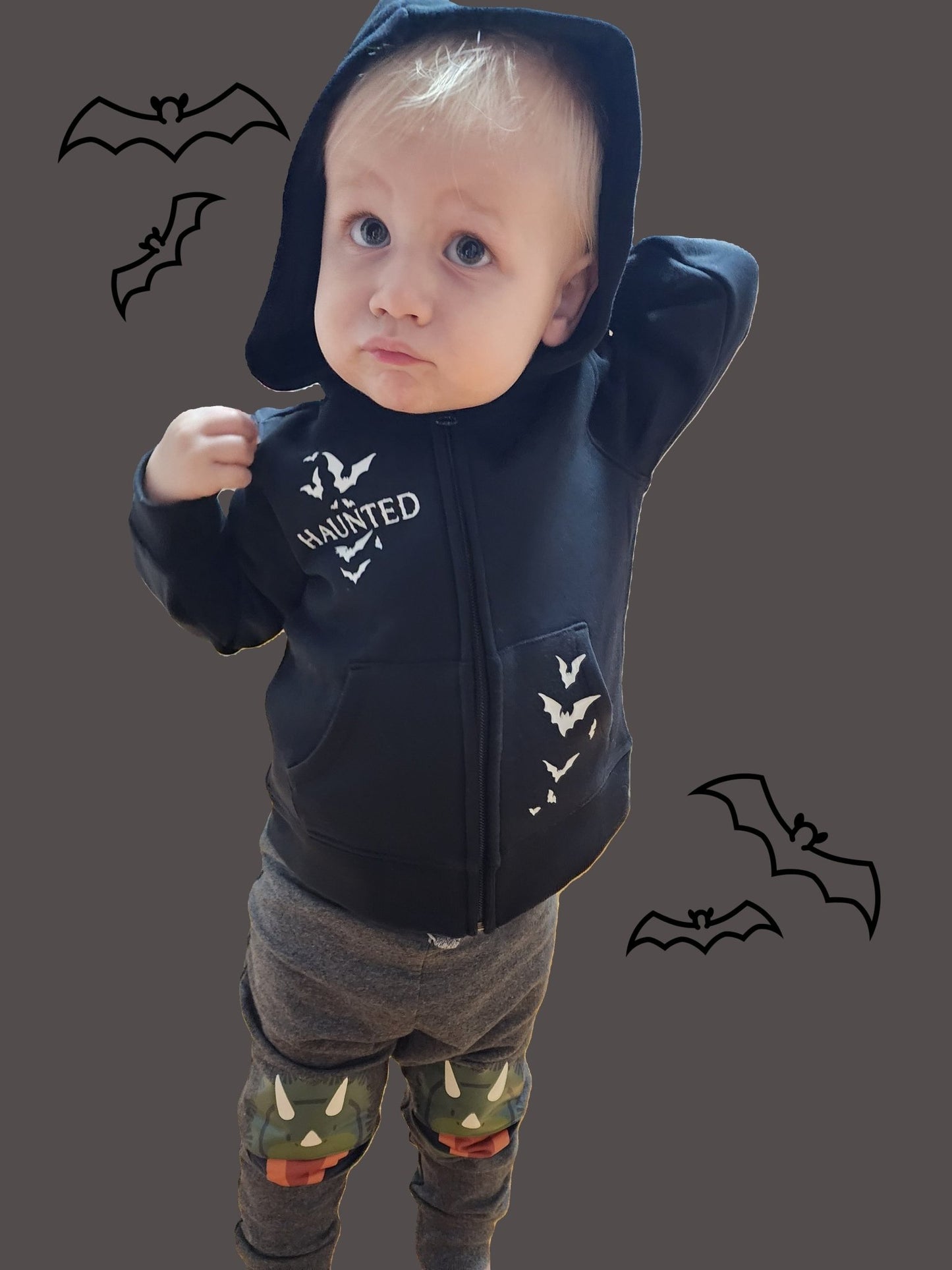 Haunted Bats Premium Youth Hoodie for Kids Kids clothes - Gothic & Alternative Gift - Haunted