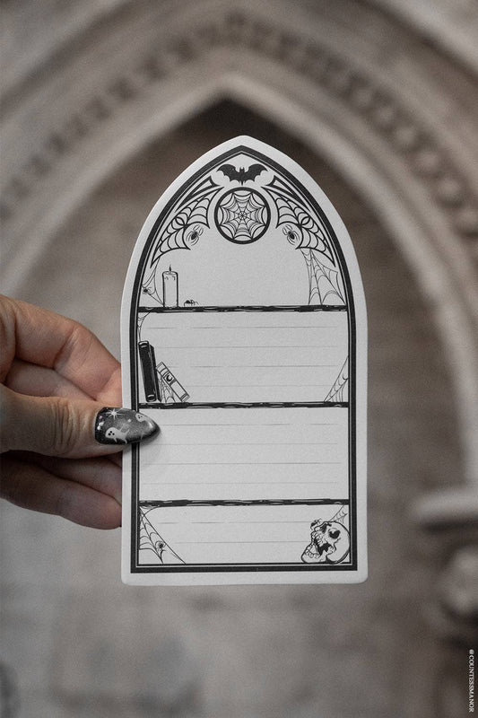 Haunted Bookcase Sticky Notes - Gothic & Alternative Gift - Haunted