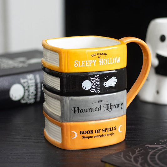 Haunted Library Book Stack MUG Drinkware - Gothic & Alternative Gift - Haunted