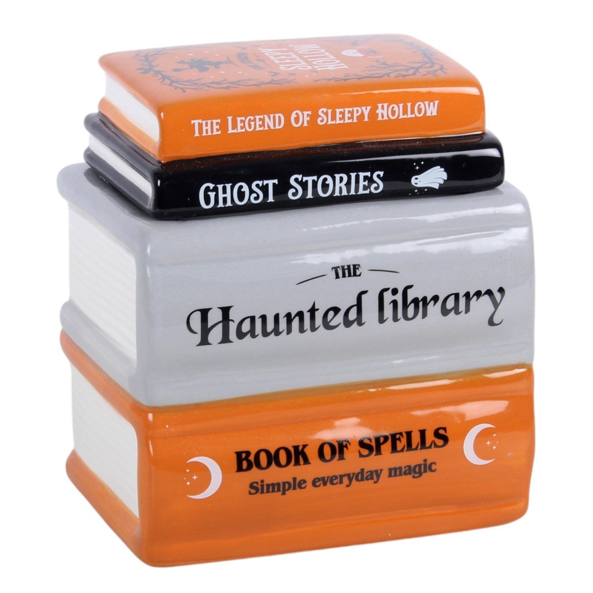 Haunted Library Book Stack Oil Burner & Wax Warmer Candle holders - Gothic & Alternative Gift - Haunted