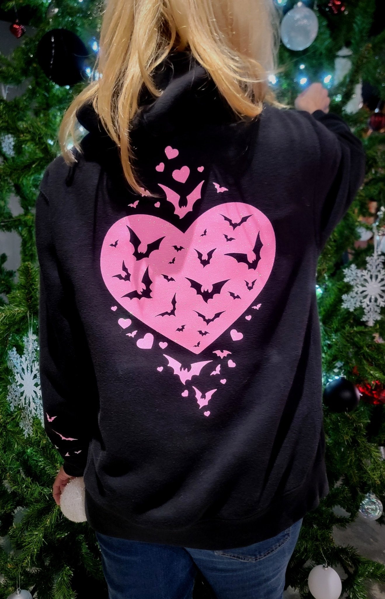 Haunted LOVE Bats Hooded Sweatshirt Clothing - Gothic & Alternative Gift - Haunted