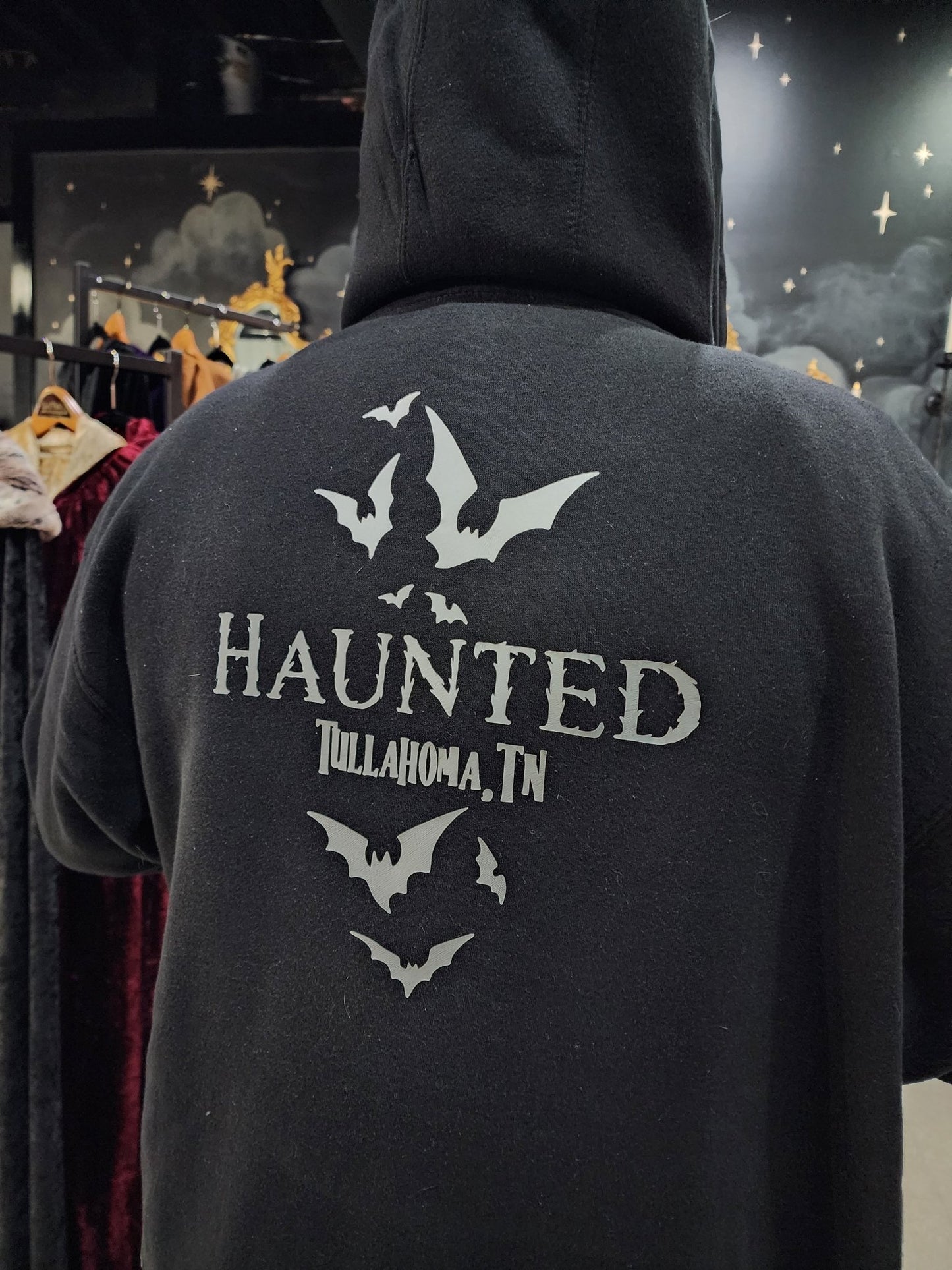 Haunted LOVE BATS Premium Full Zip Up Hoodie Unisex Clothing - Gothic & Alternative Gift - Haunted
