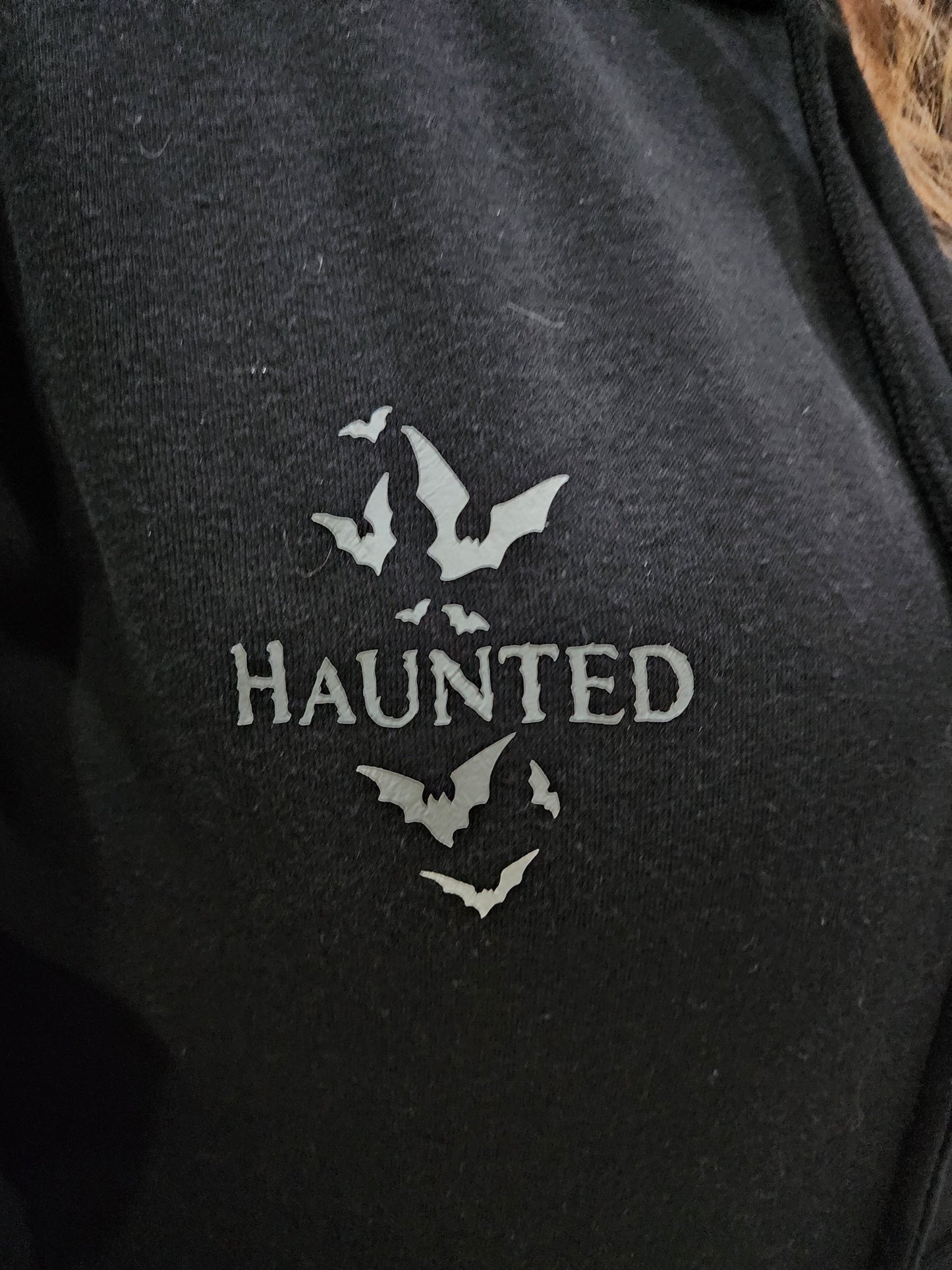 Haunted LOVE BATS Premium Full Zip Up Hoodie Unisex Clothing - Gothic & Alternative Gift - Haunted