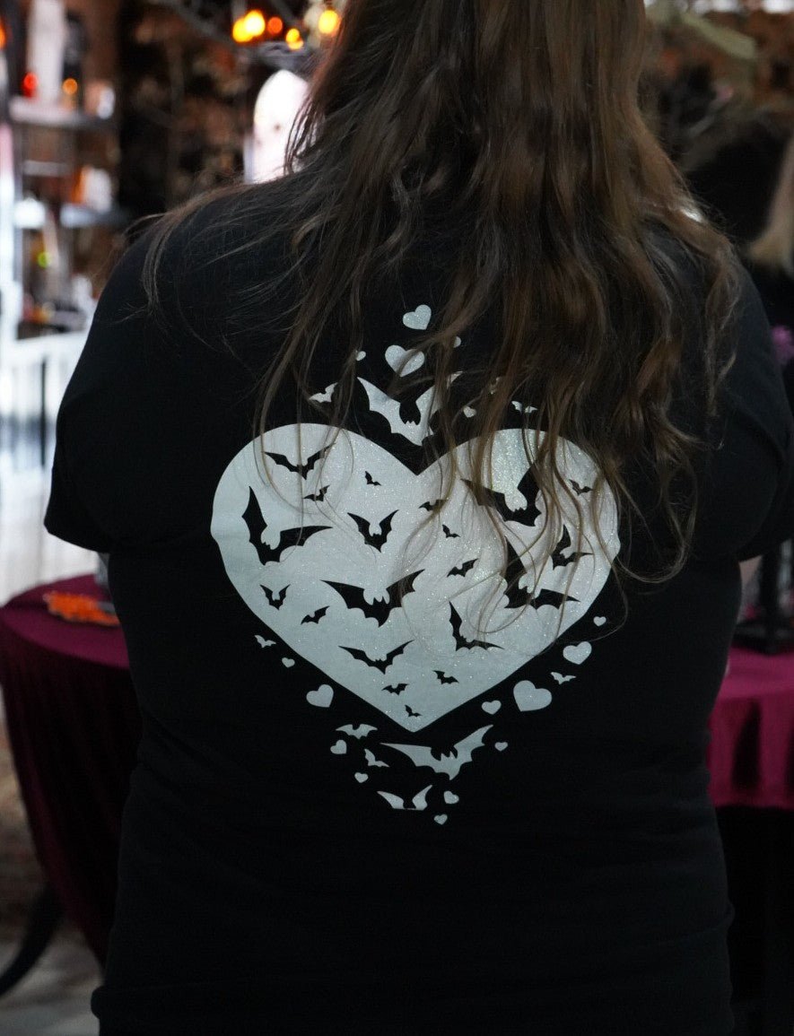 Haunted LOVE Bats T-Shirt Clothing - Gothic & Alternative Gift - Haunted