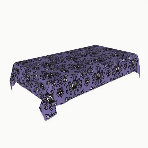 Haunted Mansion Inspired Table Cloth Gothic, Halloween Purple Tableware - Gothic & Alternative Gift - Haunted