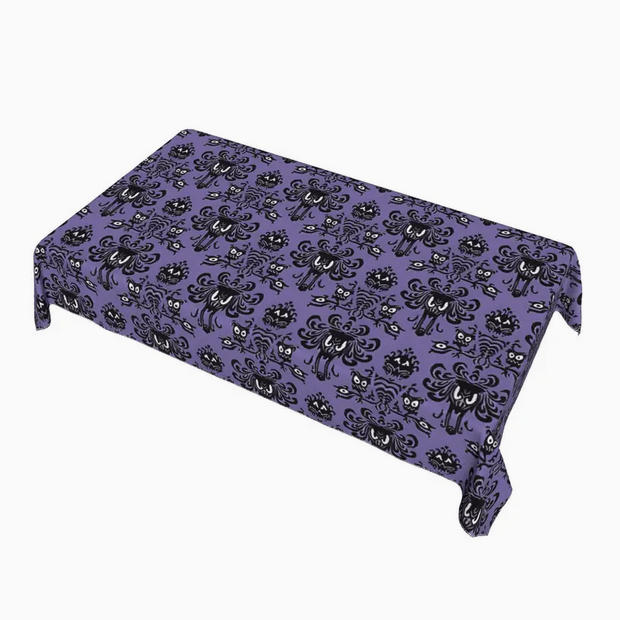 Haunted Mansion Inspired Table Cloth Gothic, Halloween Purple Tableware - Gothic & Alternative Gift - Haunted