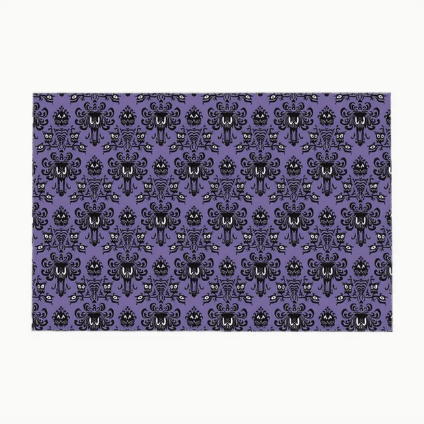 Haunted Mansion Inspired Table Cloth Gothic, Halloween Purple Tableware - Gothic & Alternative Gift - Haunted