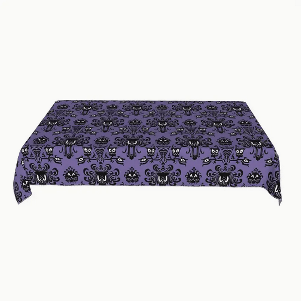 Haunted Mansion Inspired Table Cloth Gothic, Halloween Purple Tableware - Gothic & Alternative Gift - Haunted