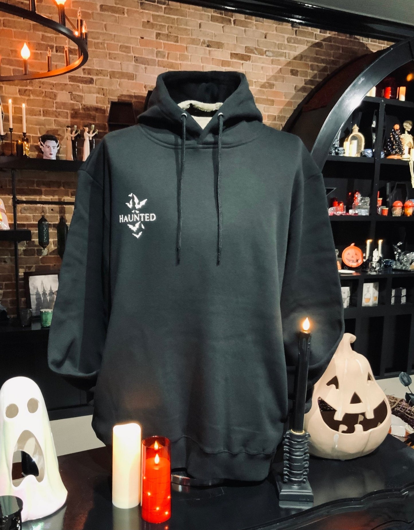 Haunted Unisex Ultimate Fleece Pullover Hooded Sweatshirt Clothing - Gothic & Alternative Gift - Haunted