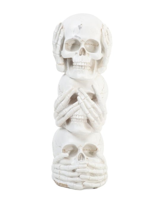 Hear no Evil, See no Evil, Speak no Evil Stacked Skulls Halloween Home Decor Home Decor - Gothic & Alternative Gift - Haunted