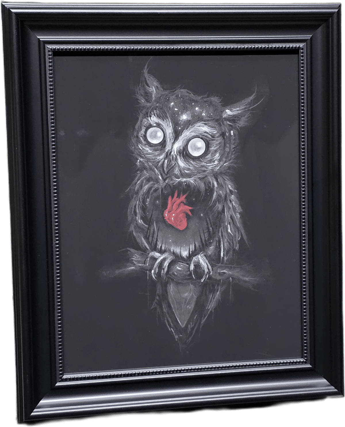 Heart of the Forest: 11x14 Framed Owl Print Original Artwork - Gothic & Alternative Gift - Haunted