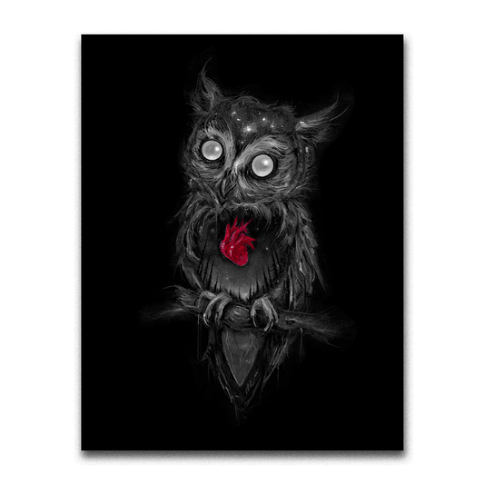 Heart of the Forest: 11x14 Framed Owl Print Original Artwork - Gothic & Alternative Gift - Haunted