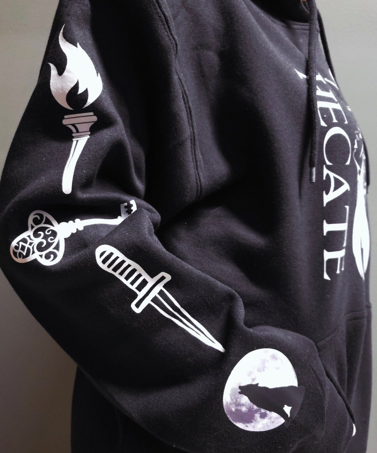 Hecate Custom Black Hoodie Sweatshirt Pullover Clothing - Gothic & Alternative Gift - Haunted