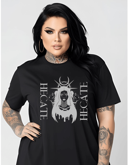 Hecate Moon Phases Graphic T Shirt Clothing - Gothic & Alternative Gift - Haunted