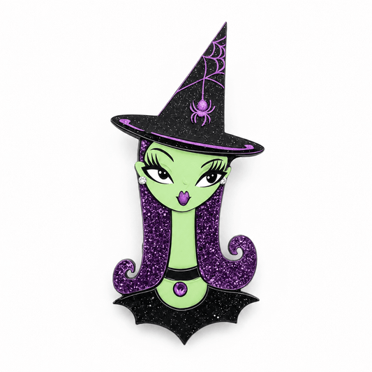 Hex Appeal Spooky Doll Brooch Jewelry - Gothic & Alternative Gift - Haunted