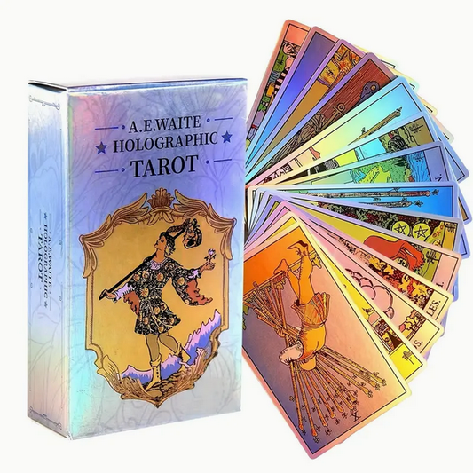Holographic Classic Rider Waite Tarot Card Deck Witch Supplies - Gothic & Alternative Gift - Haunted