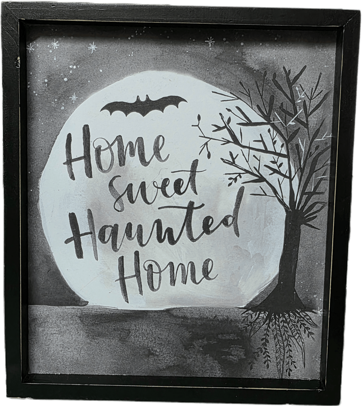 Home Sweet Haunted Home wood sign - Gothic & Alternative Gift - Haunted