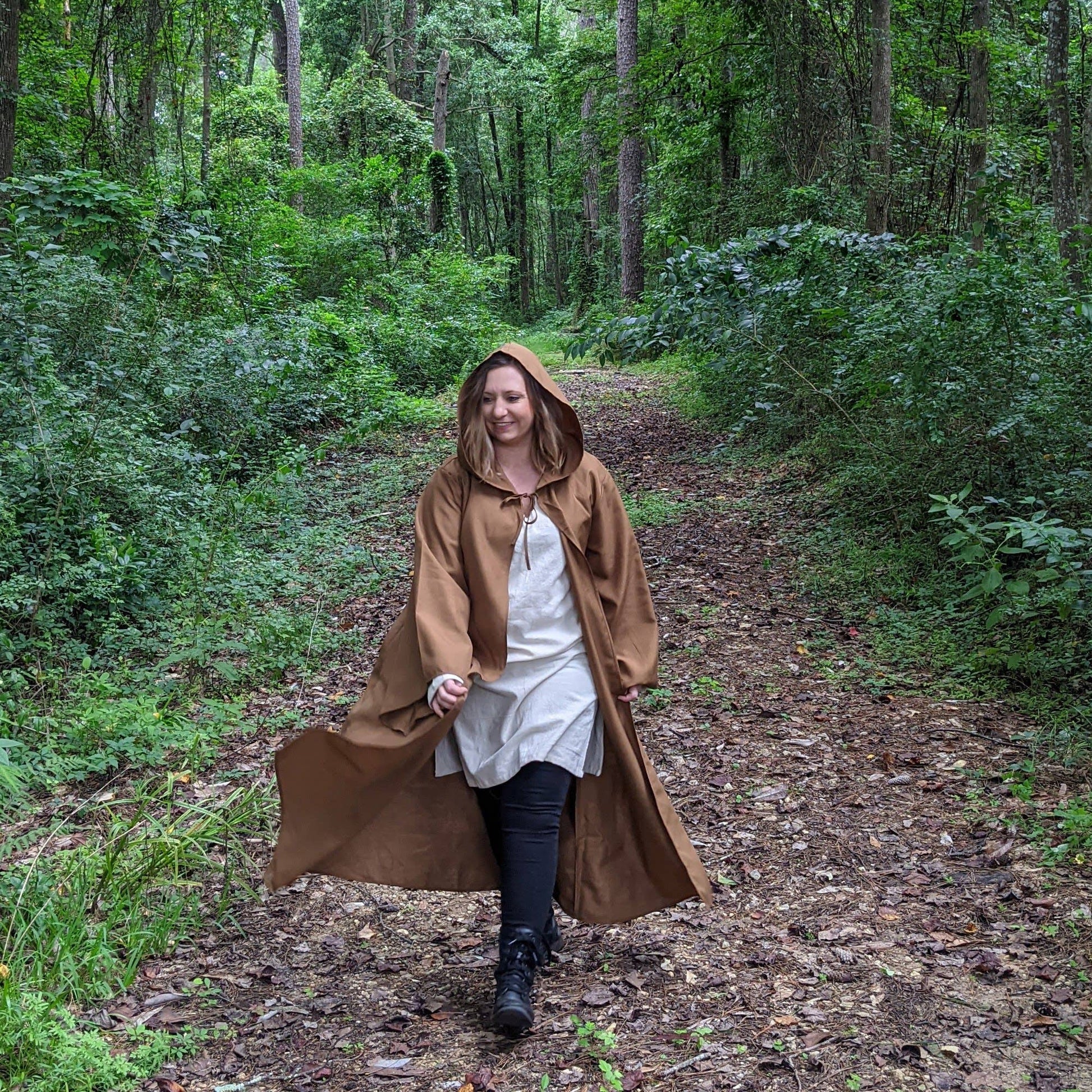 Hooded Robe or Cloak with Sleeves - Wizard, Monk or Jedi Robe Clothing - Gothic & Alternative Gift - Haunted