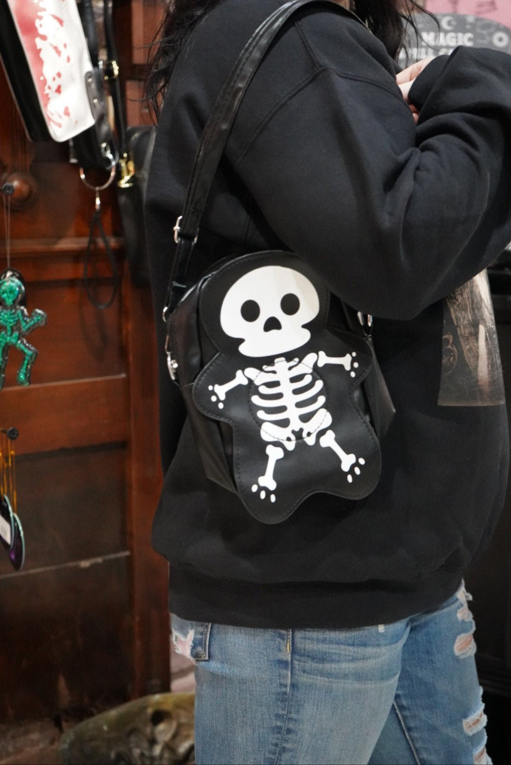 Horror Fan Skeleton Crossbody Purse Clothing - Gothic & Alternative Gift - Haunted