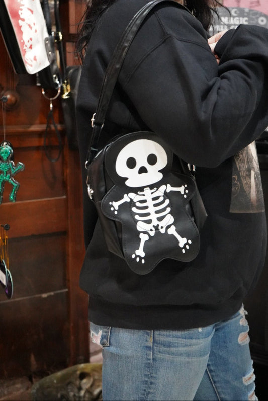 Horror Fan Skeleton Crossbody Purse Clothing - Gothic & Alternative Gift - Haunted