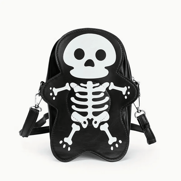 Horror Fan Skeleton Crossbody Purse Clothing - Gothic & Alternative Gift - Haunted