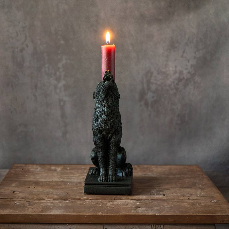 howling Wolf Candle Holder Candle holders - Gothic & Alternative Gift - Haunted