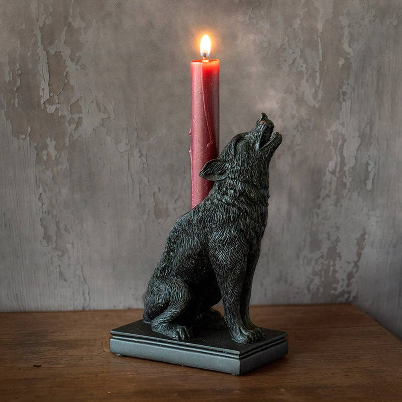 howling Wolf Candle Holder Candle holders - Gothic & Alternative Gift - Haunted