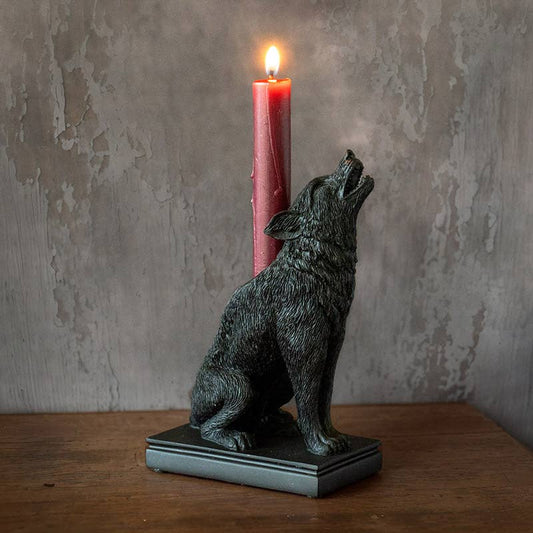 howling Wolf Candle Holder Candle holders - Gothic & Alternative Gift - Haunted