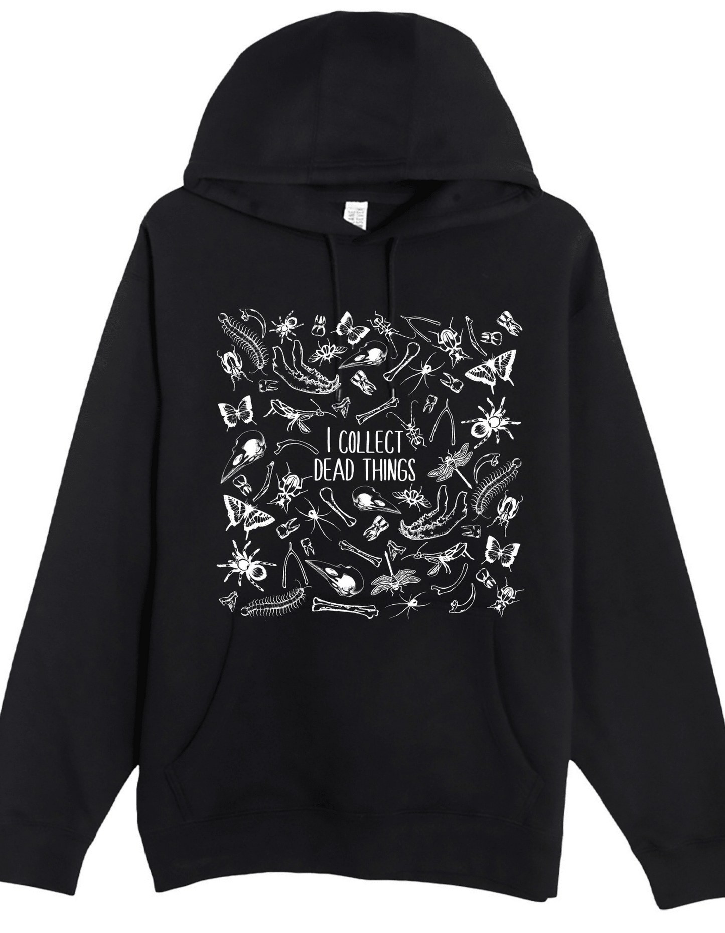 I collect DEAD THINGS Custom Black Hoodie Sweatshirt Pullover insects Clothing - Gothic & Alternative Gift - Haunted