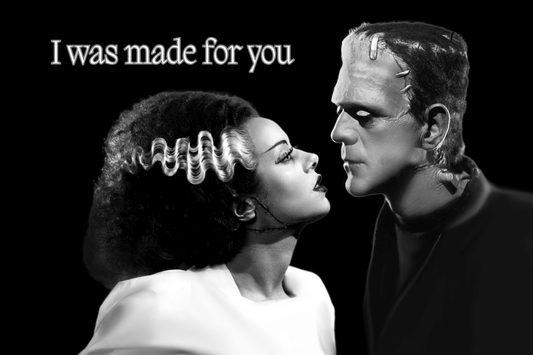 I WAS MADE FOR YOU-Frankenstein Love Story Greeting Card Cards - Gothic & Alternative Gift - Haunted