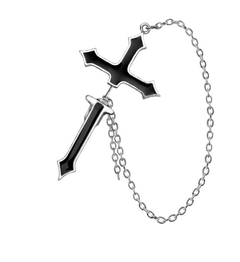Impalare Cross Earring-Osbourne Tribute Jewelry - Gothic & Alternative Gift - Haunted