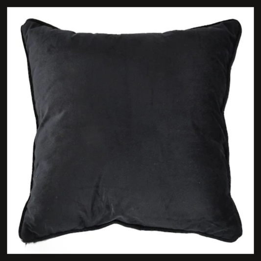 Luxury Beaded Velvet Raven Throw Pillow