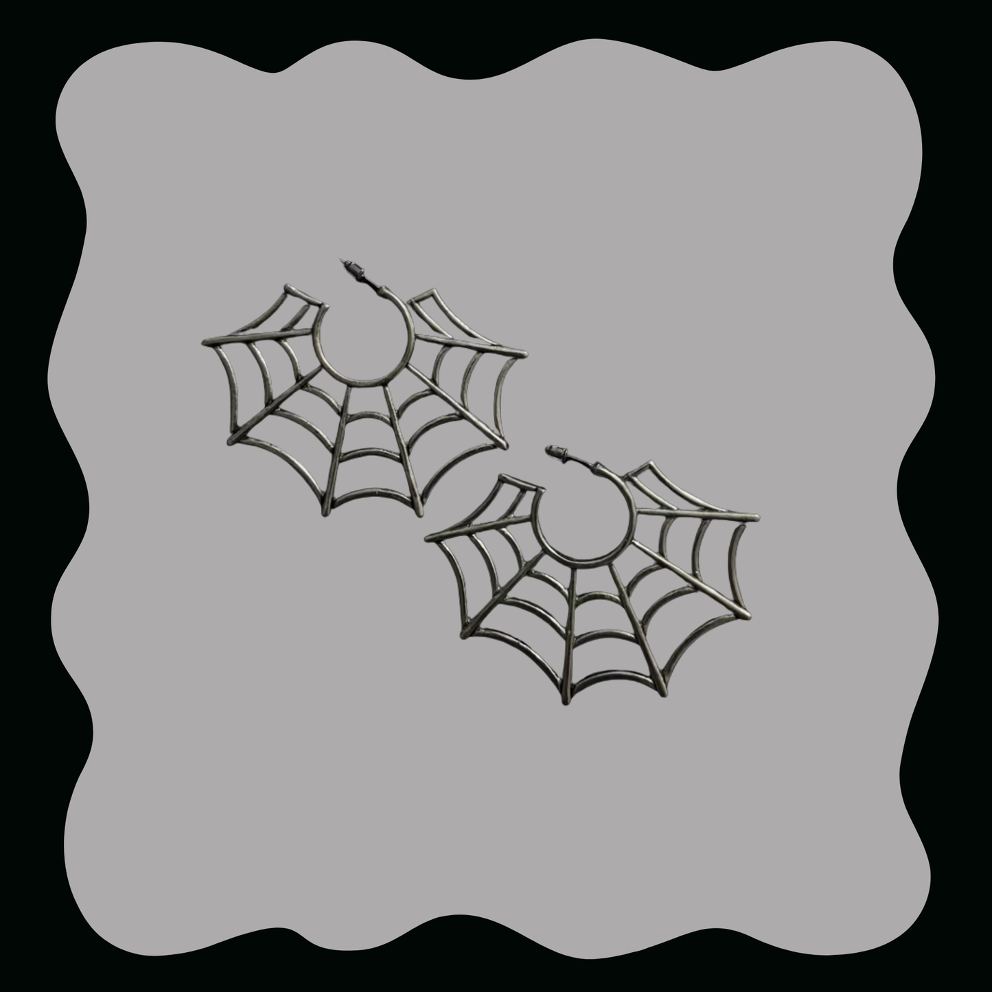 Spiderweb Earrings – Gothic Victorian Stainless Steel Jewelry