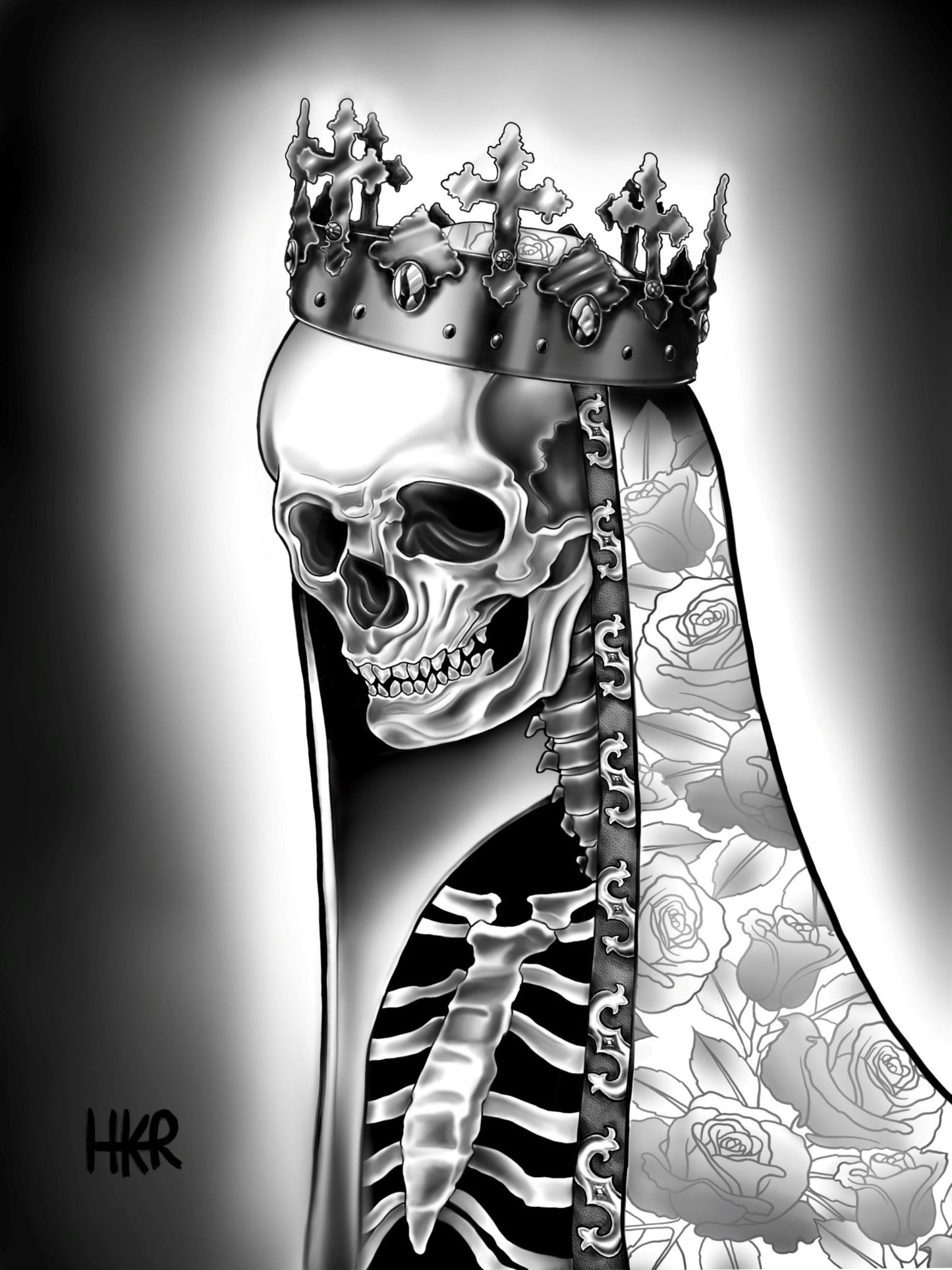 Infamous original artist print by HKR Original Artwork - Gothic & Alternative Gift - Haunted