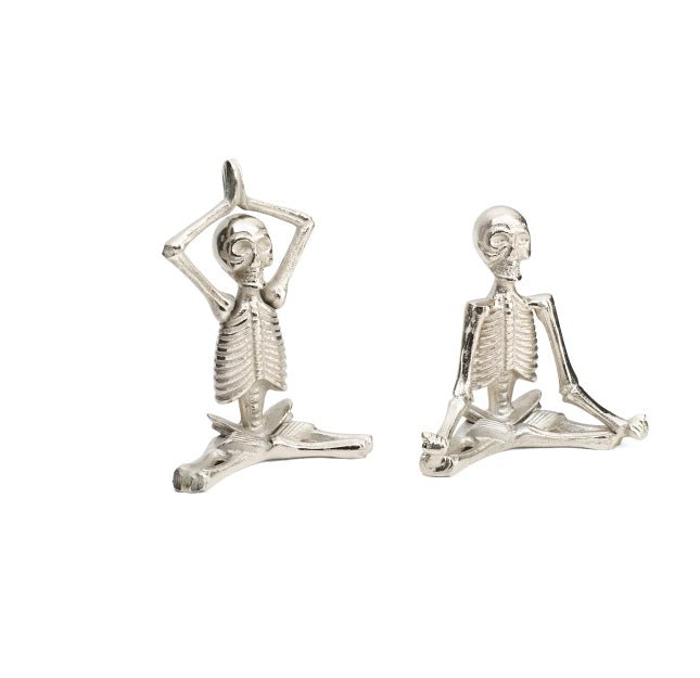 Inner Peace Yoga Skeletons Metal Home Decor - Gothic & Alternative Gift - Haunted