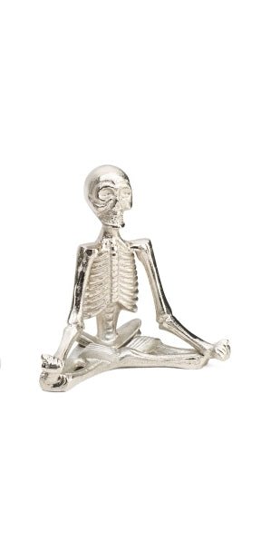 Inner Peace Yoga Skeletons Metal Home Decor - Gothic & Alternative Gift - Haunted