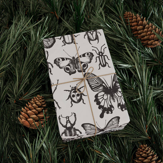 Insects, Bugs Specimen Study Gift Wrap 6 Foot Roll Wrapping Paper Wrapping Paper - Gothic & Alternative Gift - Haunted