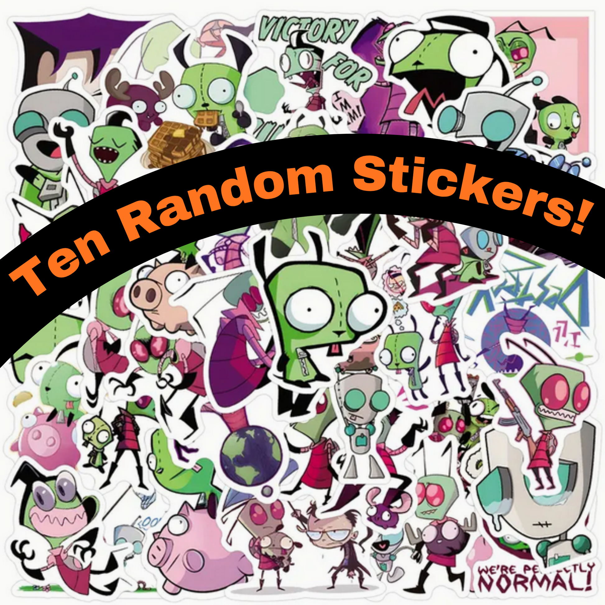 Invader Zim and Friends Stickers 10 for $10.50 Stickers - Gothic & Alternative Gift - Haunted
