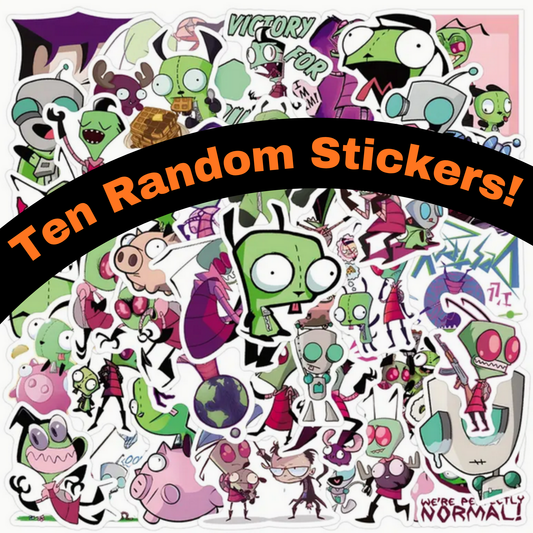 Invader Zim and Friends Stickers 10 for $10.50 Stickers - Gothic & Alternative Gift - Haunted