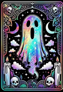 Iridescent Ghost diamond art kit Diamond Art - Gothic & Alternative Gift - Haunted