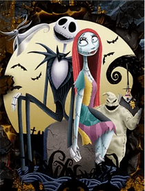 Jack, Sally and Oogie Boogie Nightmare Diamond Art Kit Diamond Art - Gothic & Alternative Gift - Haunted