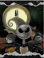 Jack Skellington and Sally Moon, Nightmare Diamond Art Kit Diamond Art - Gothic & Alternative Gift - Haunted
