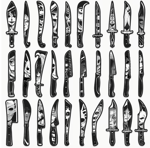 Killer Knife bookmarks different style knives - Gothic & Alternative Gift - Haunted